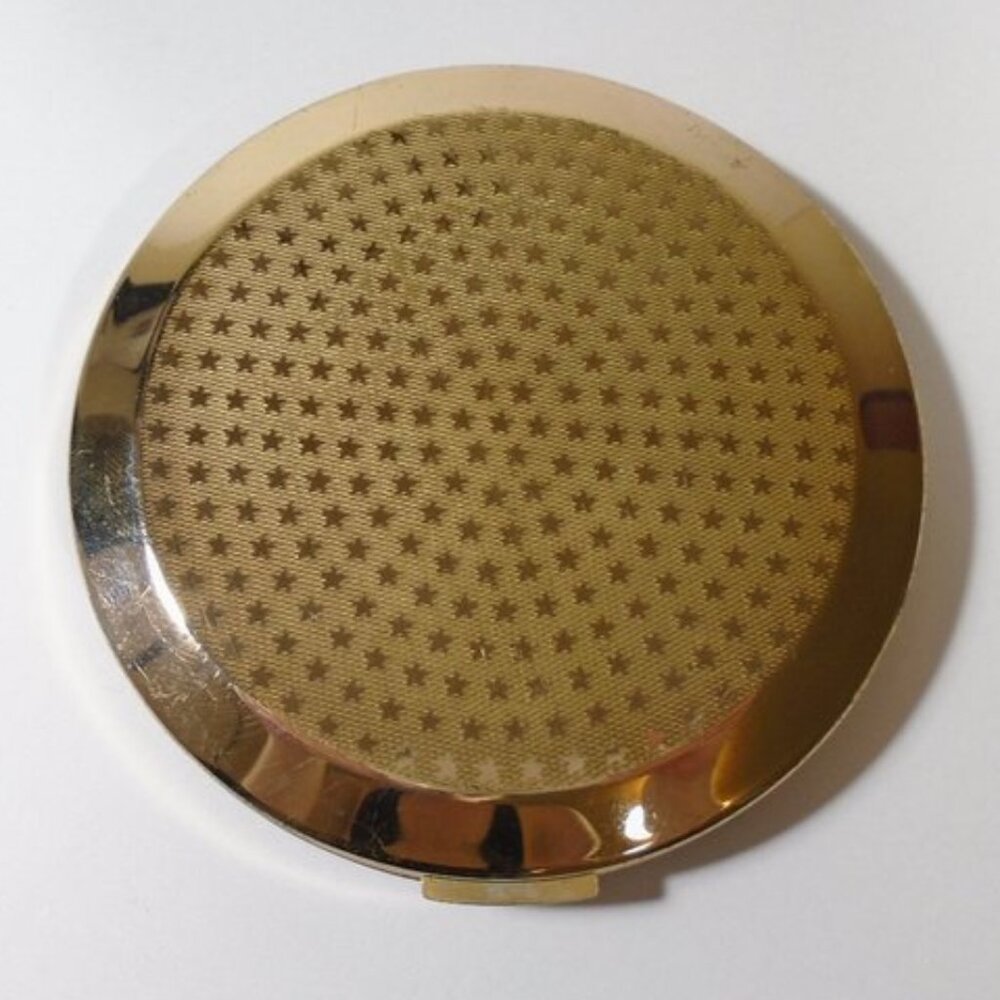 Vintage Mid Century Modern Stratton England Powder Compact Mirror Cosmetics Gold